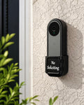 AvrenForge No Soliciting cover installed on a Google Nest Doorbell 2nd Gen, Wired